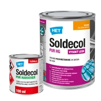 HET Soldecol PUR HG bílý 0,75l vysoce lesklá polyuretanová barva + tužidlo PUR Hardener 0,1l