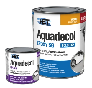 HET Aquadecol Epoxy SG (1) bílá 0,75kg epoxid.barva pololesk + tužidlo (2) 0,15kg