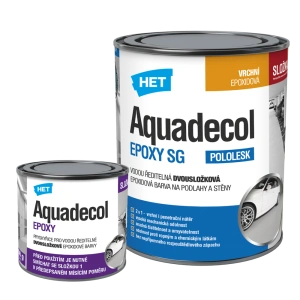 HET Aquadecol Epoxy SG (1) bílá 0,75kg epoxid.barva pololesk + tužidlo (2) 0,15kg