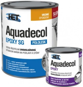 HET Aquadecol Epoxy SG (1) bílá 0,75kg epoxid.barva pololesk + tužidlo (2) 0,15kg