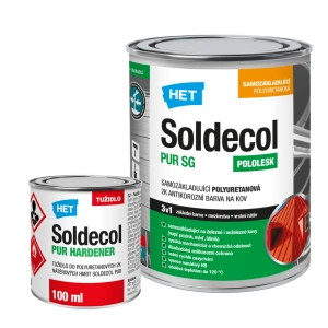 HET Soldecol PUR SG RAL 9007 2,5l polyuretanová barva 3v1 + tužidlo PUR Hardener 0,3l