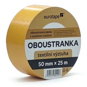 Páska oboustr. textilní 50mm/10m Eurotape Oboustranka
