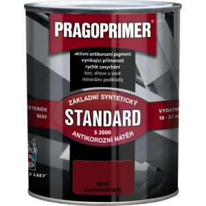 S2000/0840 Pragoprimer červenohnědý 0,6l základní barva antikorozní