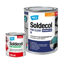 HET Soldecol PUR Clear M (1) 0,65l matný polyuretanový lak + tužidlo 0,1l (2)