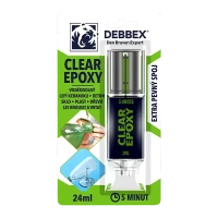 Den Braven Clear Epoxy 24ml dvousložkové lepidlo Debbex